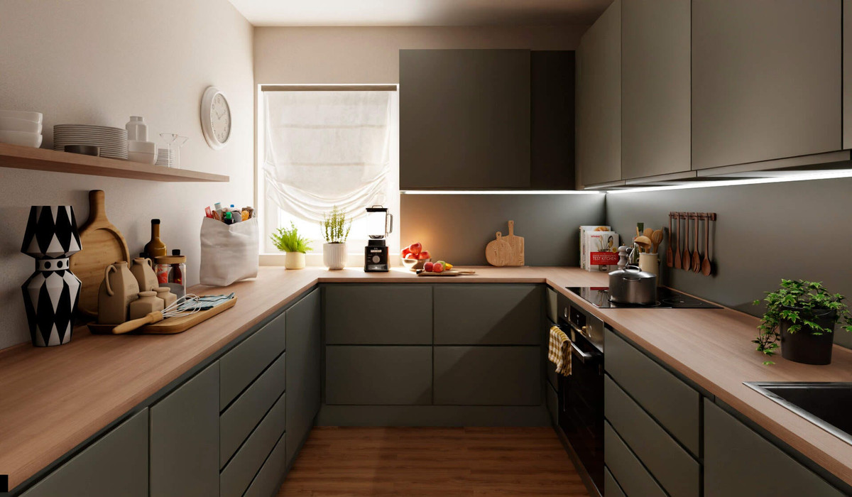 Küche mit Fenster und viel Platz zum kochen!