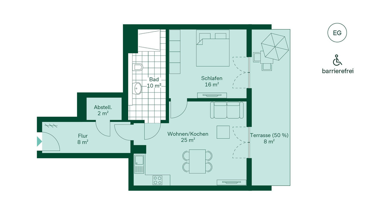 Grundriss der Ferienwohnung