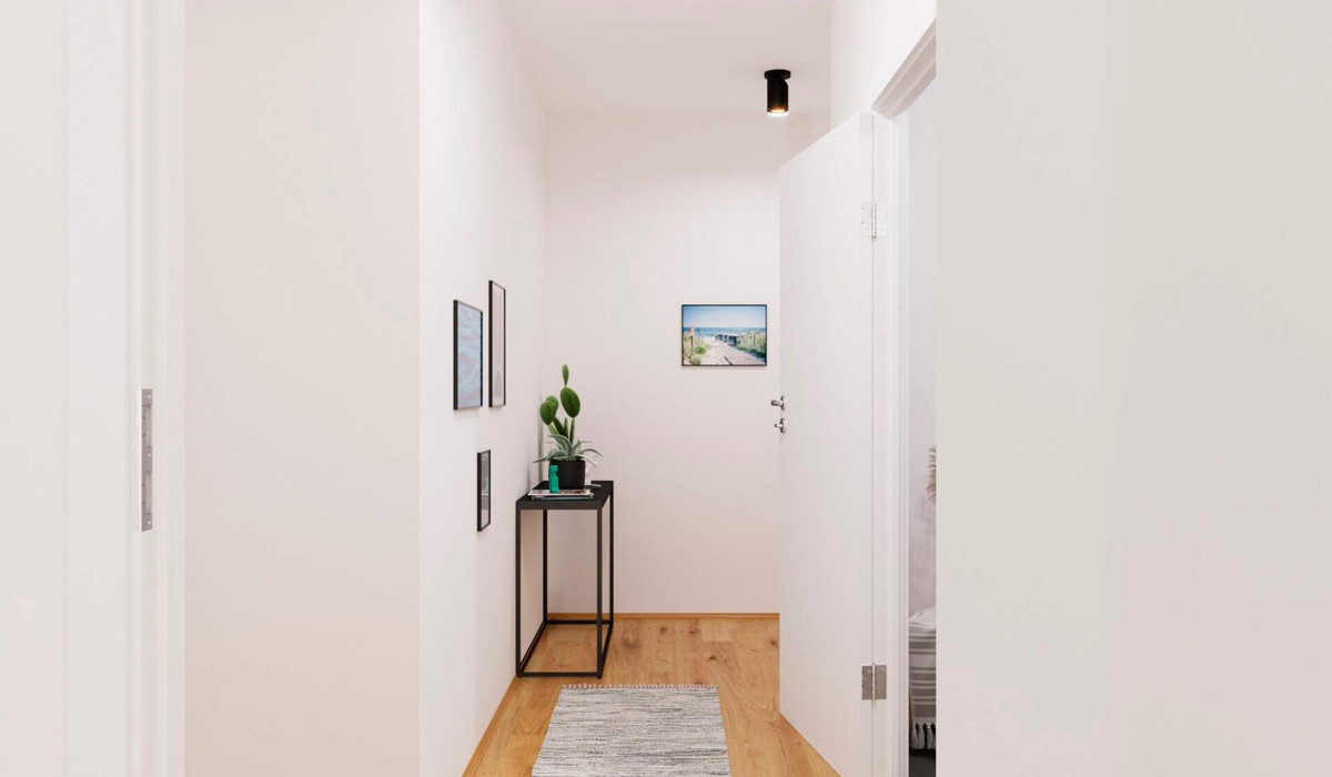 Visualisierung des Flurs der Ferienwohnung