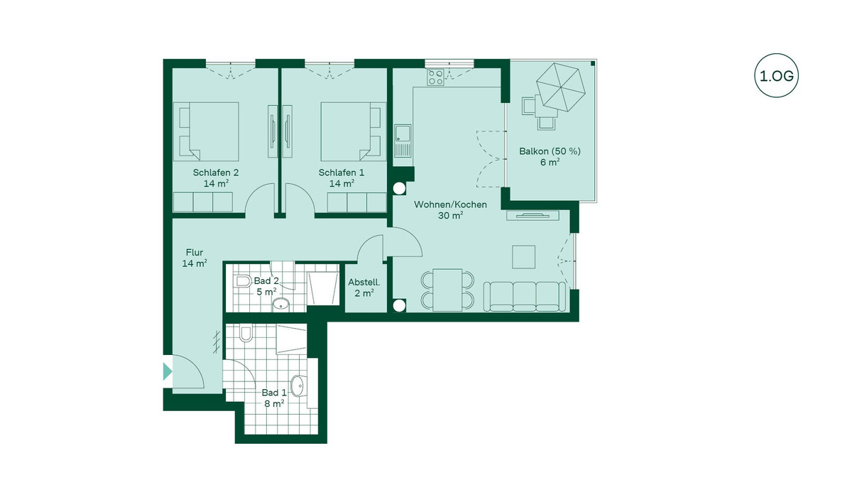Grundriss der Ferienwohnung