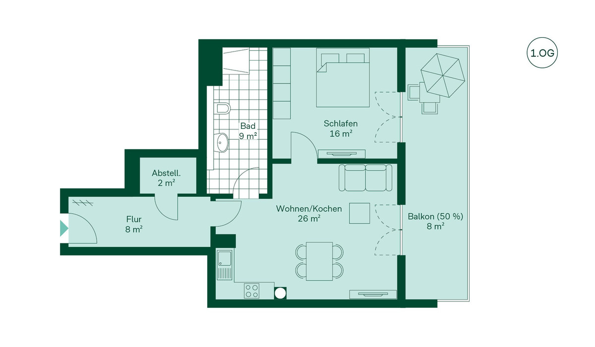 Grundriss der Ferienwohnung