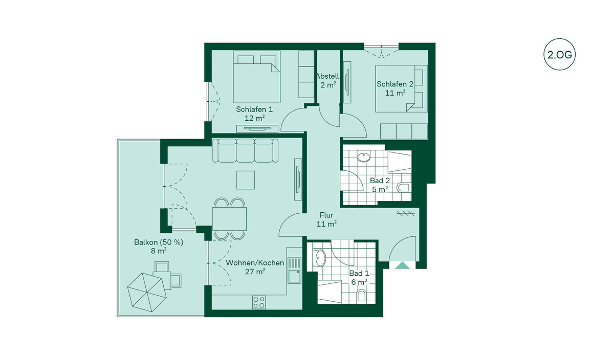 Grundriss der Ferienwohnung