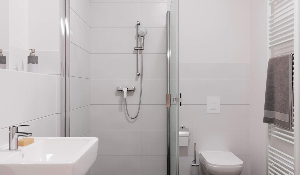 Visualisierung des Badezimmers der Ferienwohnung