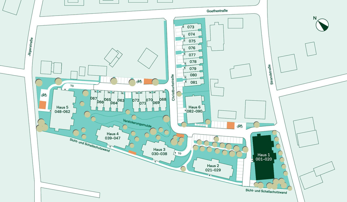Lage der Ferienwohnung im Quartier