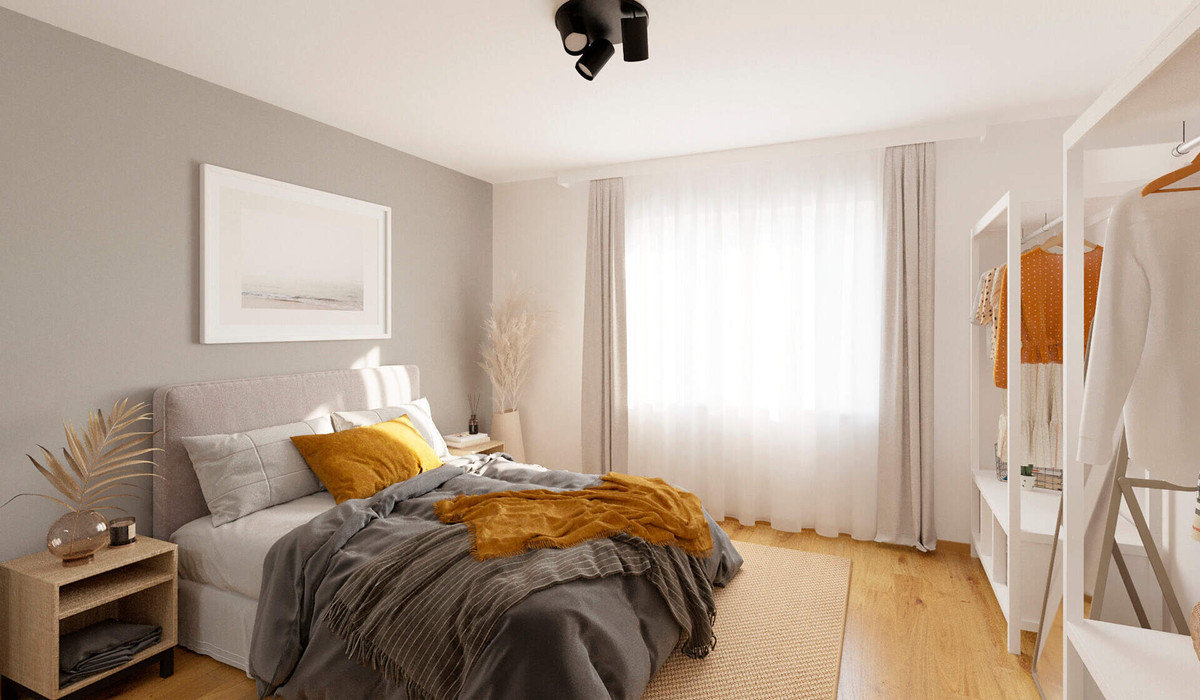 Helles und komfortables Schlafzimmer