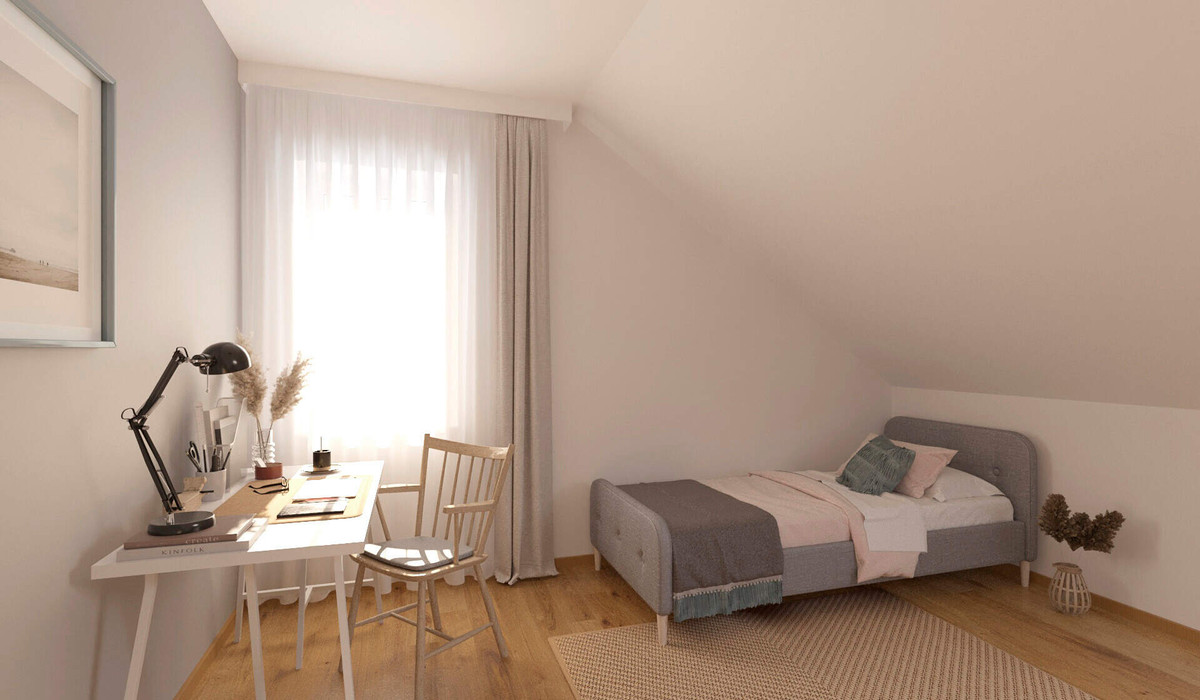 Helles und komfortables Schlafzimmer