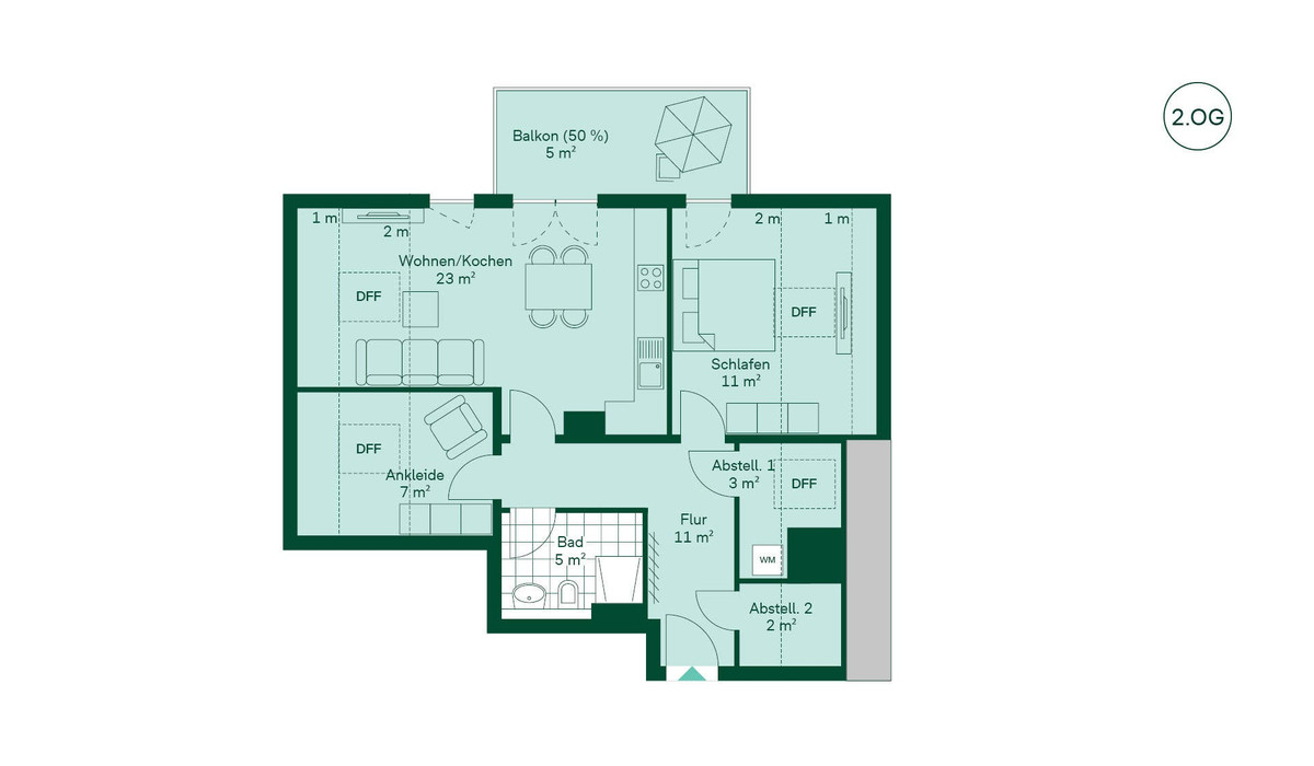 Grundriss der Ferienwohnung