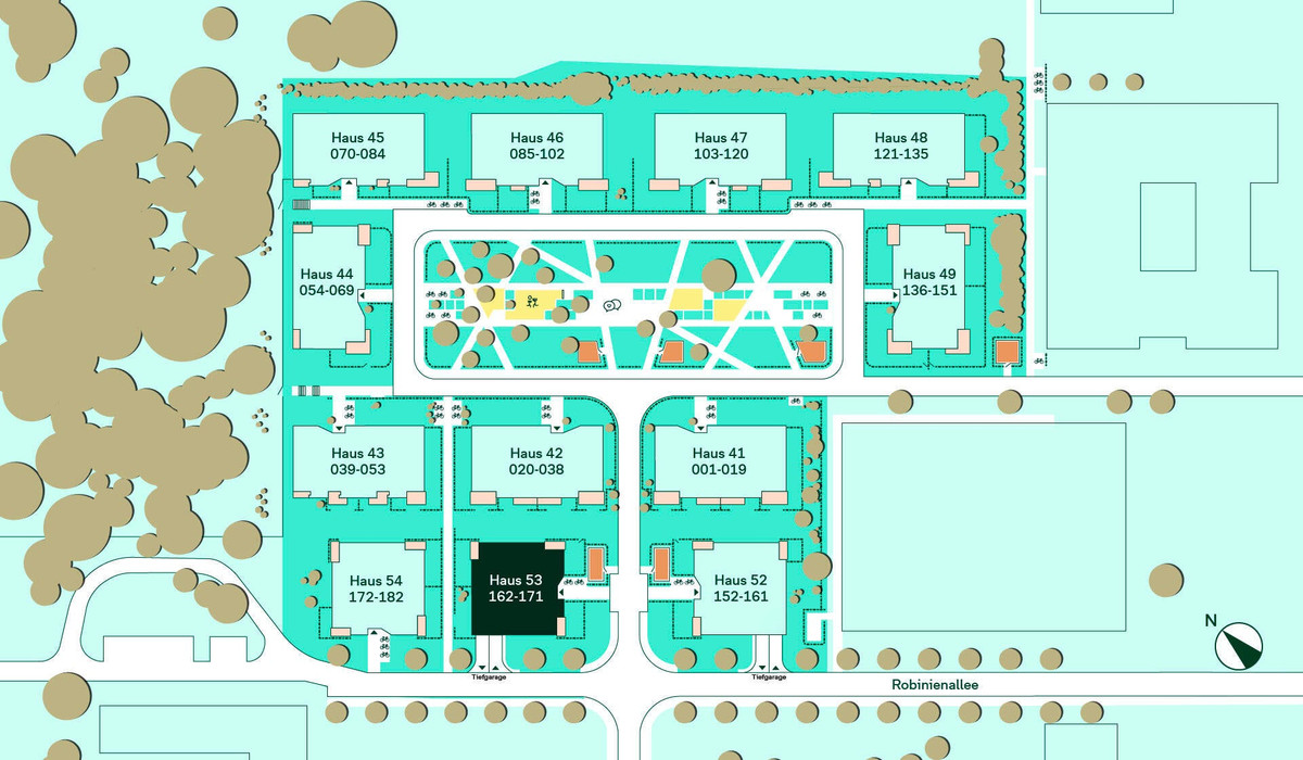 Lageplan Haus 53 im Quartier Waldpanorama