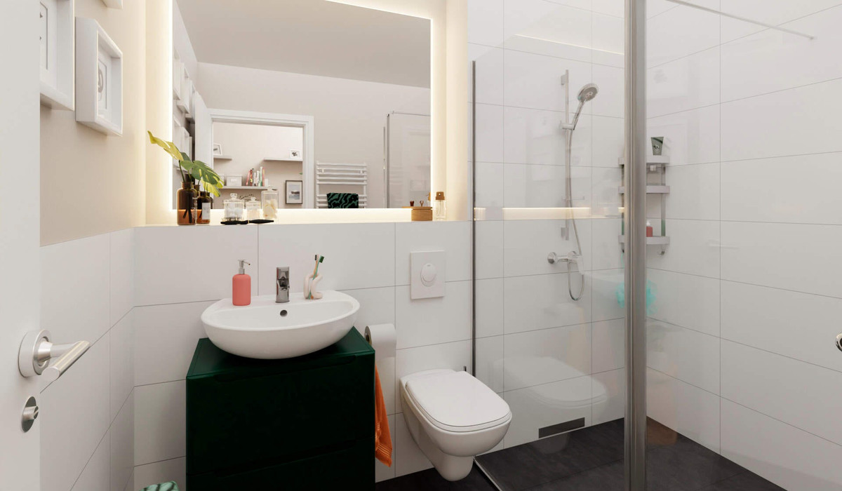 Badezimmer mit Dusche
