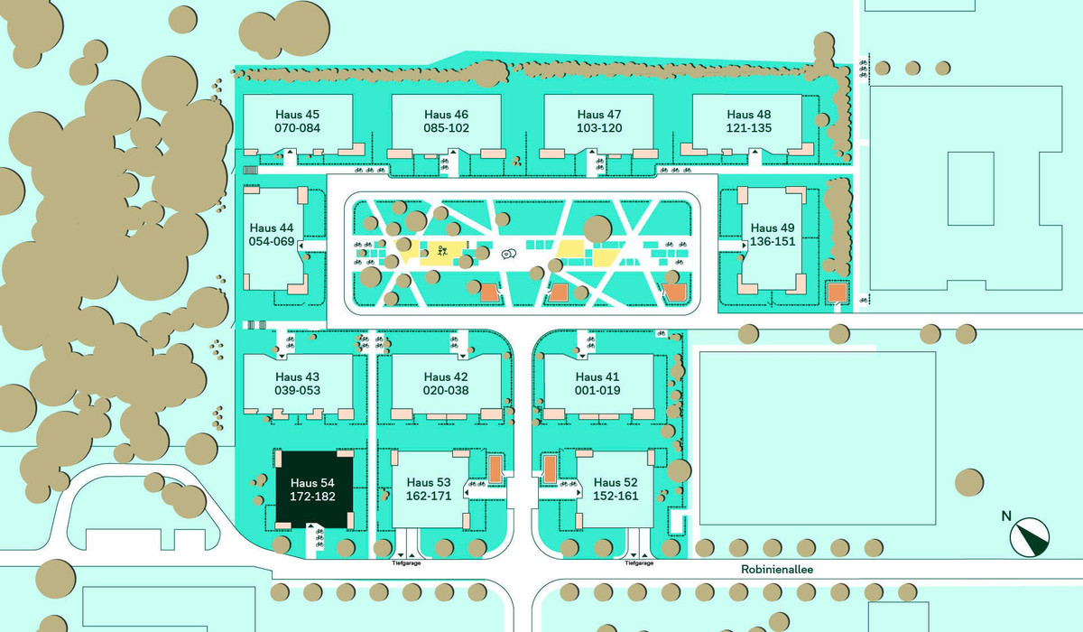 Lageplan Haus 54 im Quartier Waldpanorama
