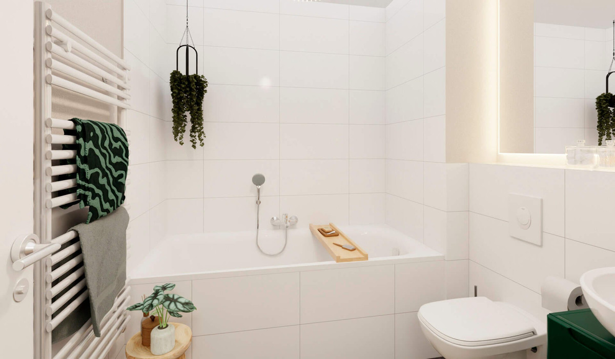 Badezimmer mit Badewanne
