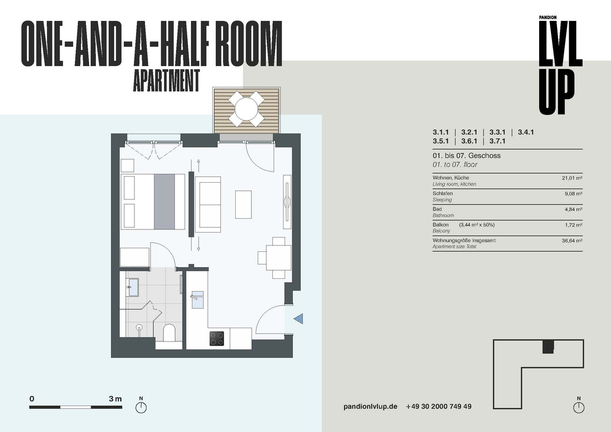 Grundriss WE 3.1.1