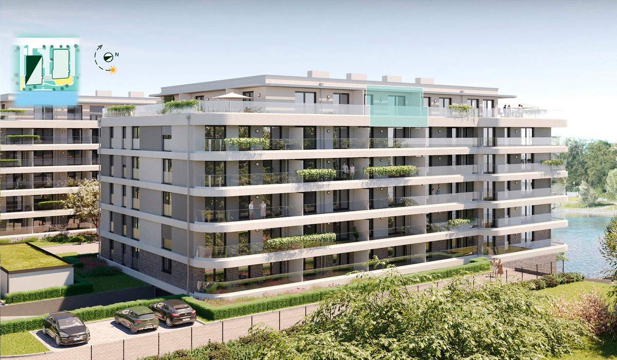 West-Ansicht der Wohnung 048
