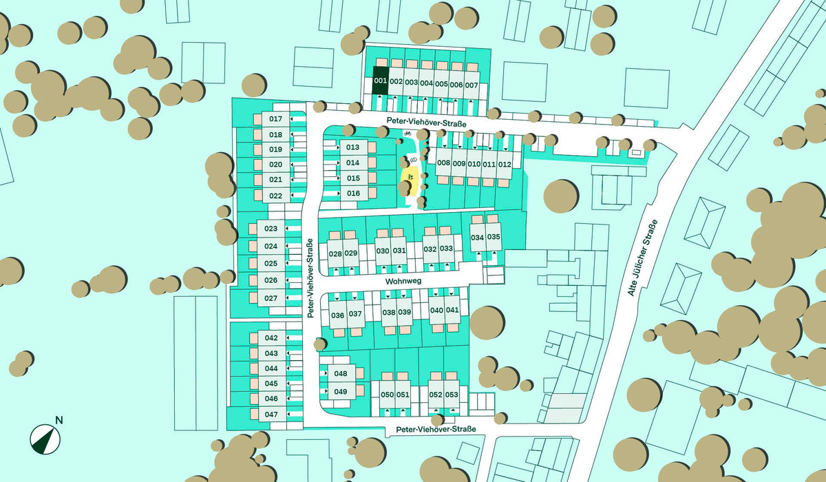 Lage des Reihenhauses im Quartier