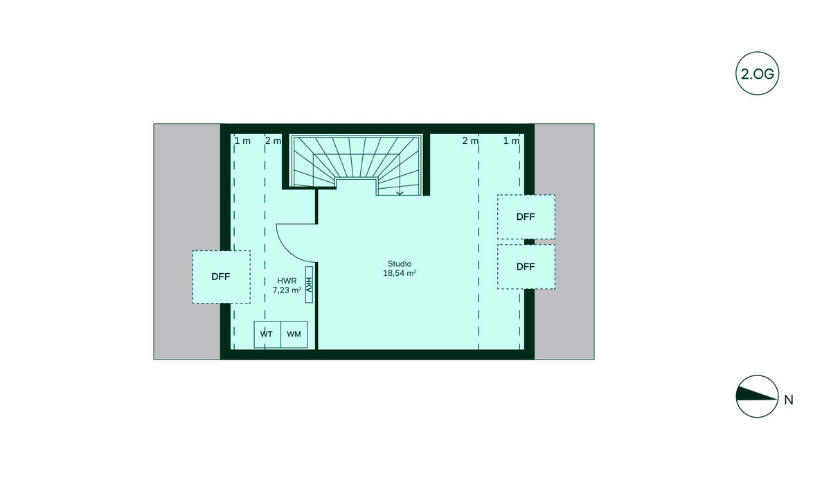 Grundriss 2. Obergeschoss vom Reihenhaus 004