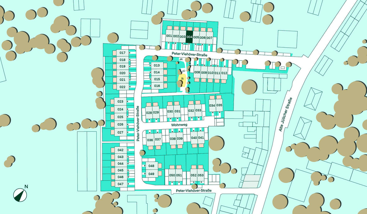 Lage des Reihenhauses im Quartier