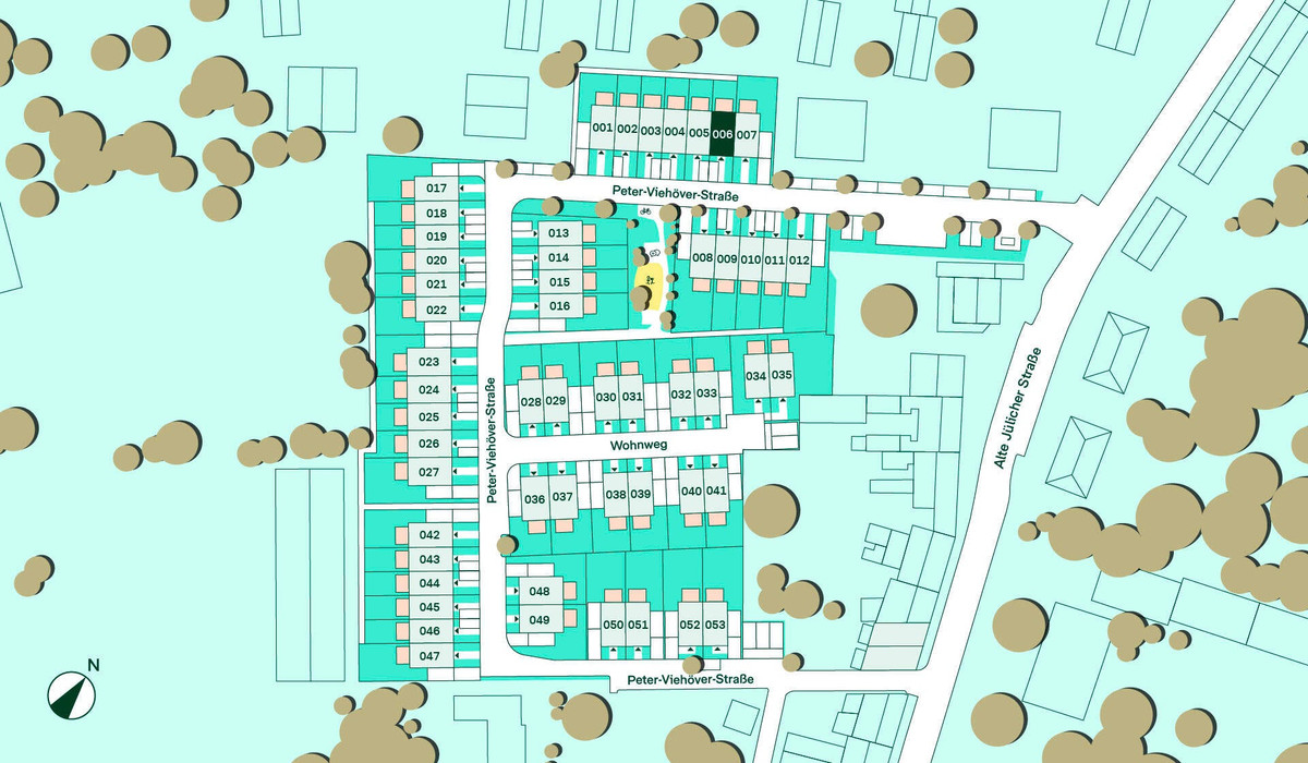 Lage des Reihenhauses im Quartier