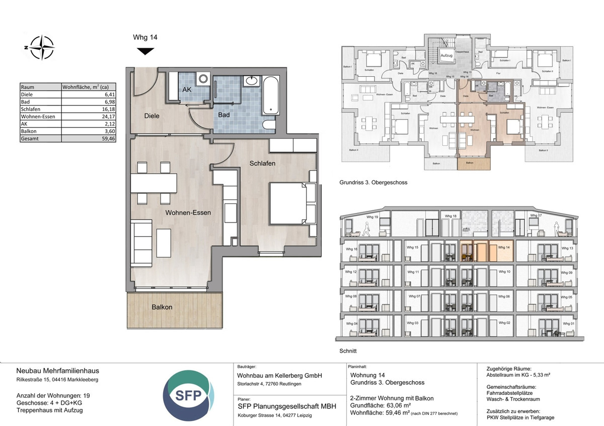 Grundriss Whg 14