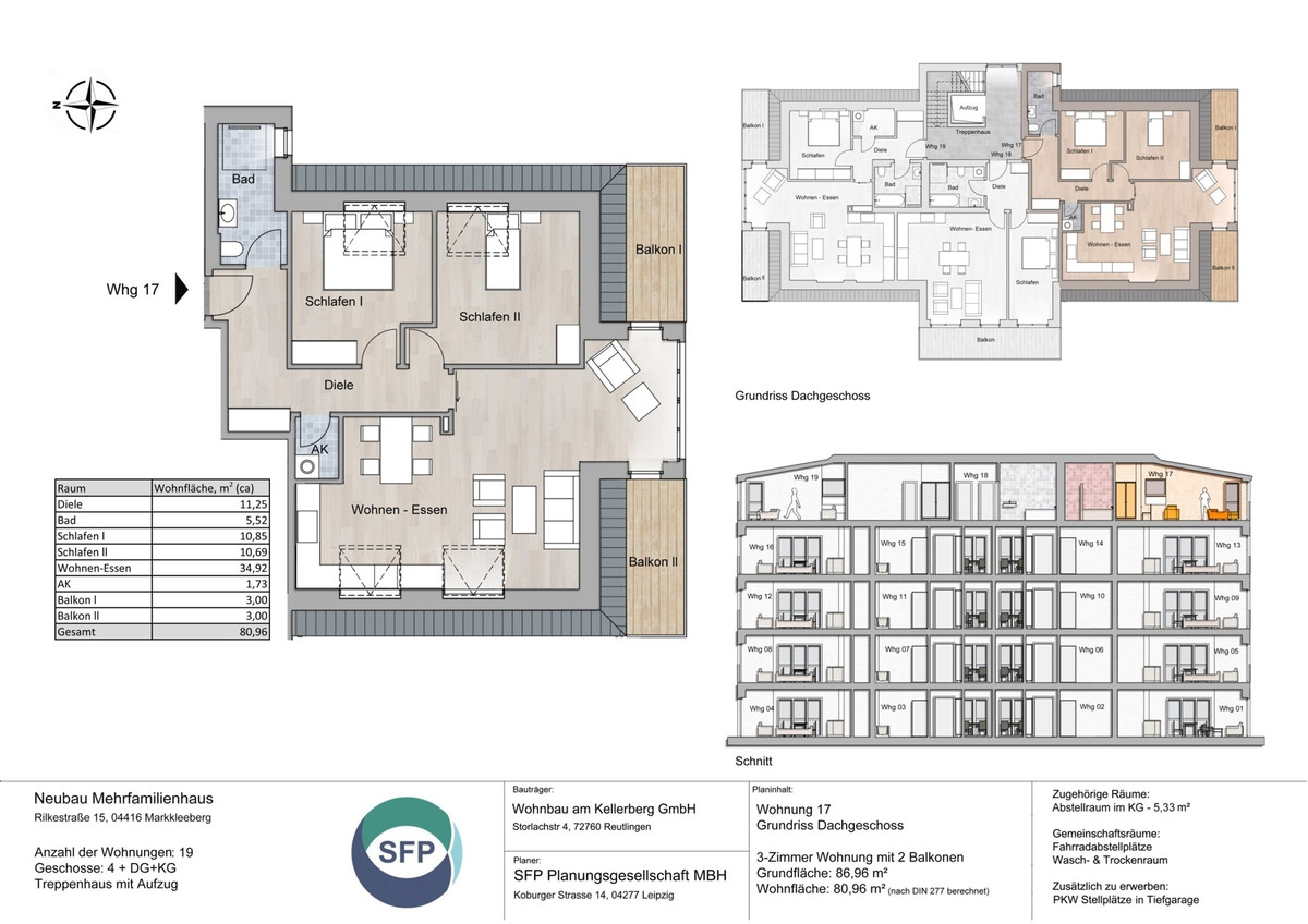 Grundriss Whg 17