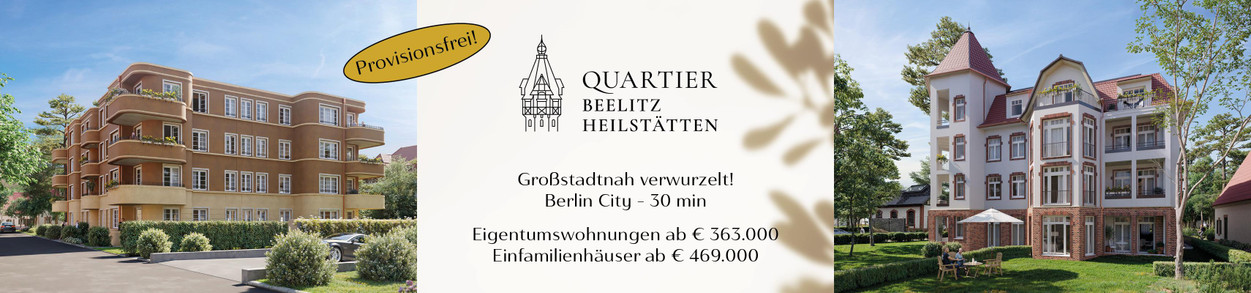 Quartier Beelitz-Heilstätten - New build detached houses and condominiums