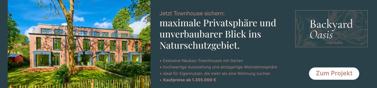 Backyard Oasis - Neubau von 4 Townhouses und 2 Doppelhaushälften - Hamburg