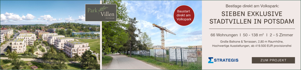 Die neuen Parkvillen Potsdam - Neubau von 39 Eigentumswohnungen - Berlin