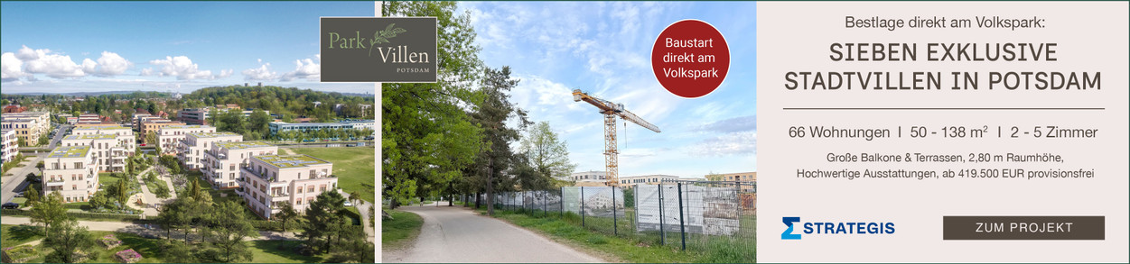 Die neuen Parkvillen Potsdam - Neubau von 39 Eigentumswohnungen - Berlin