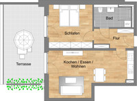 TERRASSEN AM HANG IN HEROLDSBERG - Wohnung