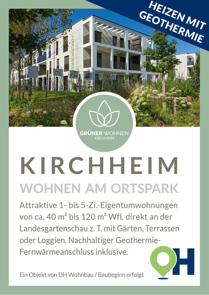 Grüner Wohnen Kirchheim - 2. BA - Neubau von 67 Eigentumswohnungen
