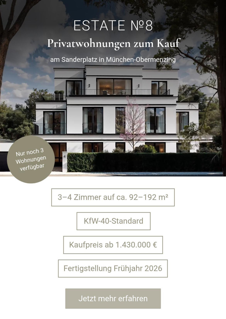 ESTATE No.8 - Neubau von 5 Eigentumswohnungen