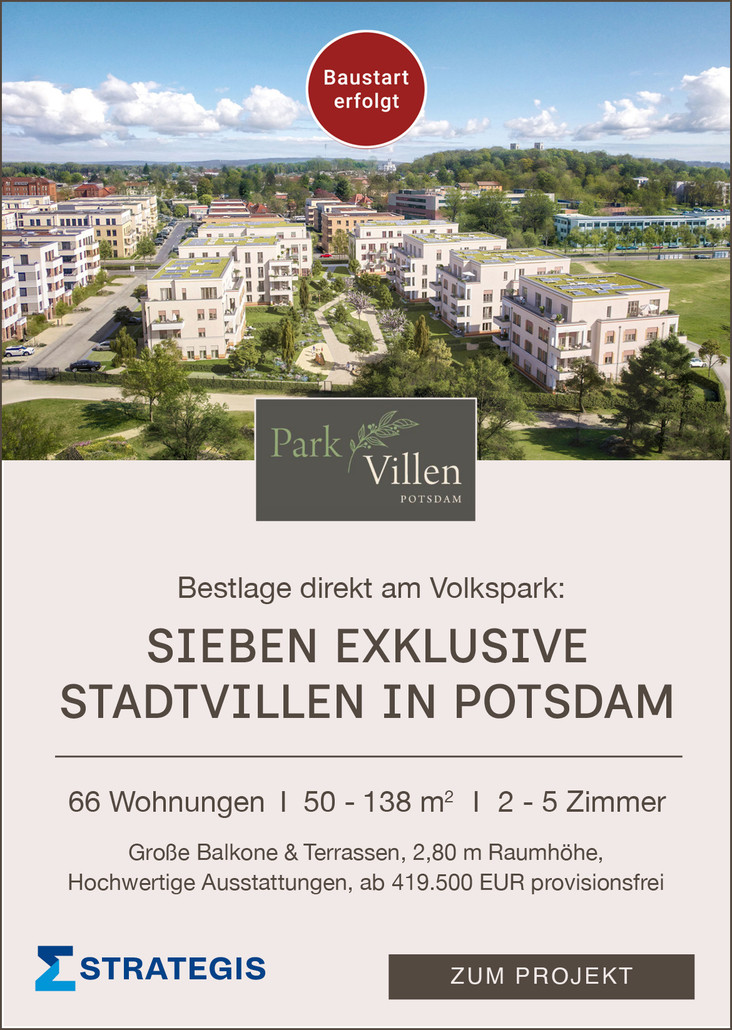 Die neuen Parkvillen Potsdam - Neubau von 39 Eigentumswohnungen - Berlin