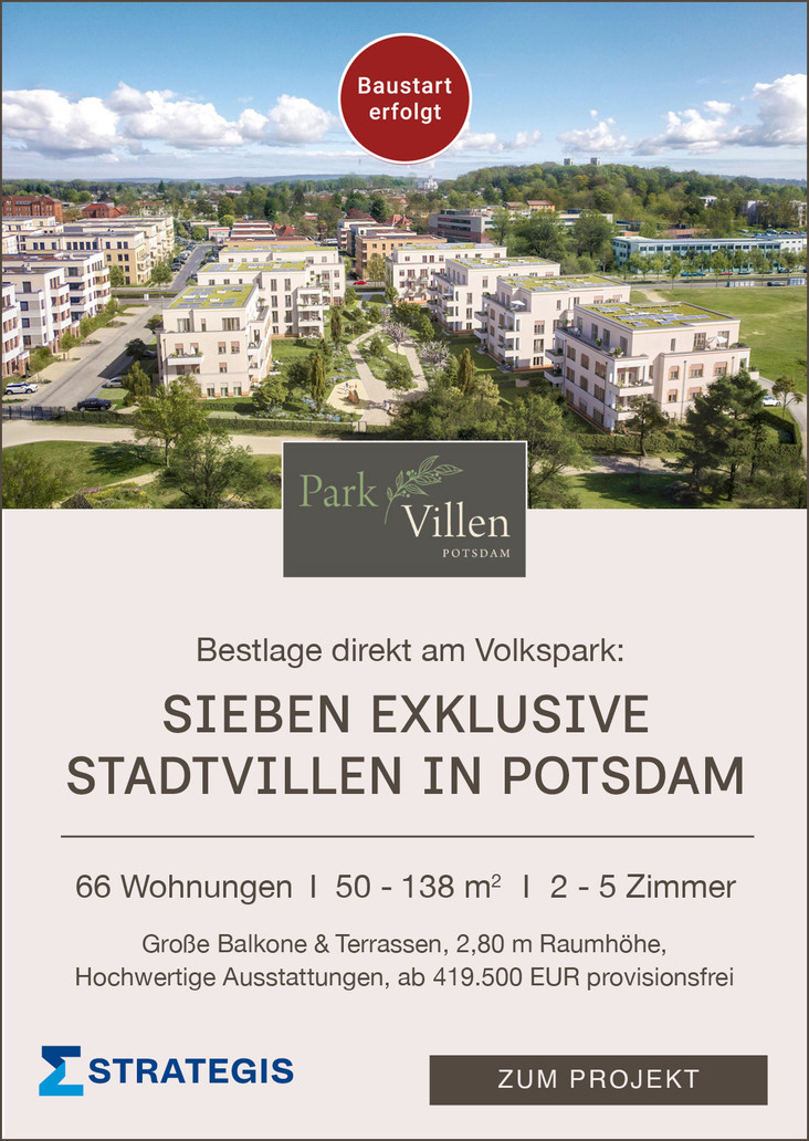Die neuen Parkvillen Potsdam - Neubau von 39 Eigentumswohnungen - Berlin