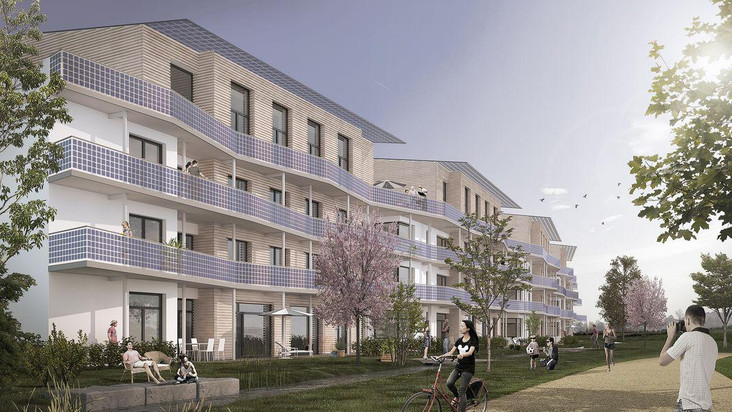 Plusenergie-Klimahäuser Schallstadt - Neubau von 83 Eigentumswohnungen und 4 Gewerbeeinheiten