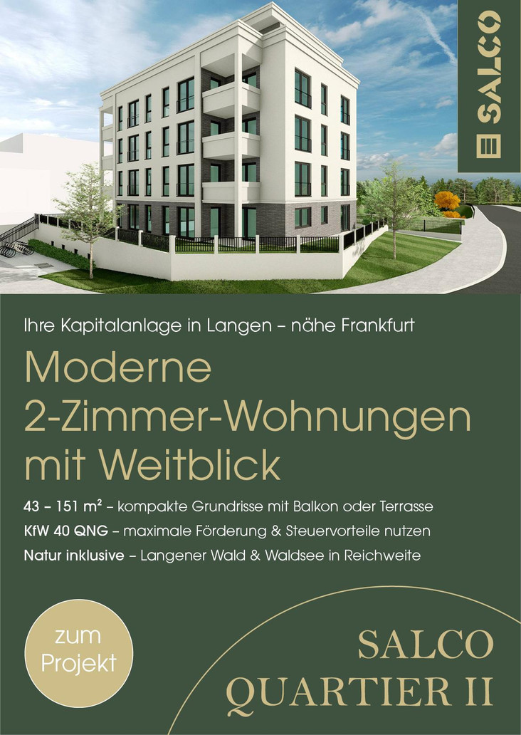 SALCO QUARTIER II - Neubau von 17 Eigentumswohnungen