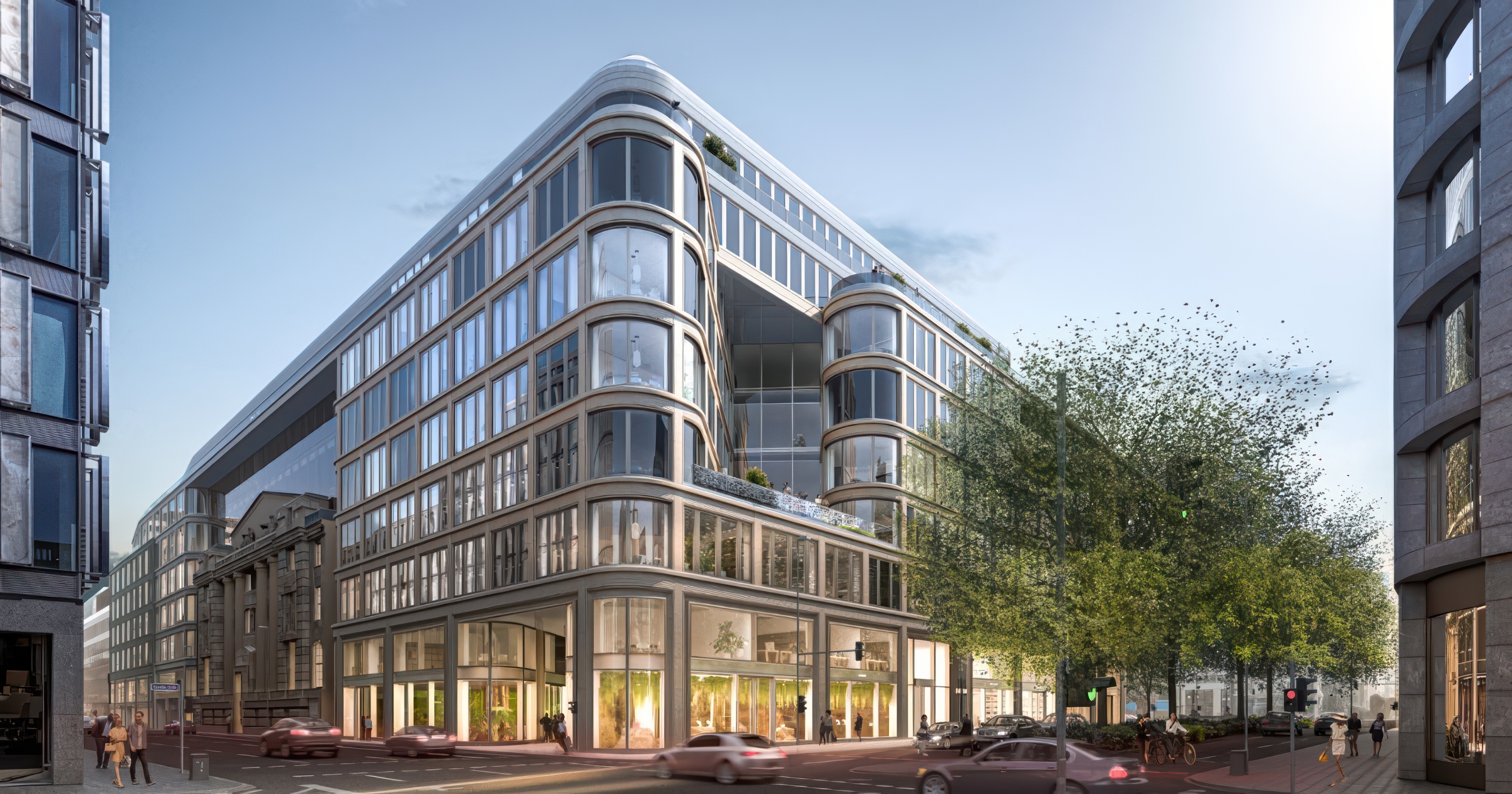 Neubau-Quartier Postareal in Böblingen mit markantem Hochpunkt