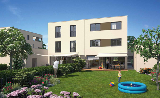 Der Traum der Deutschen: ein Haus am Stadtrand. Foto: Neubauprojekt WESTLINE in Frankfurt