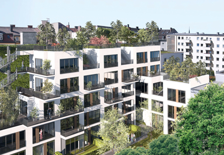 Neubauprojekt in Haidhausen: atrium37. Foto: Riedel Immobilien