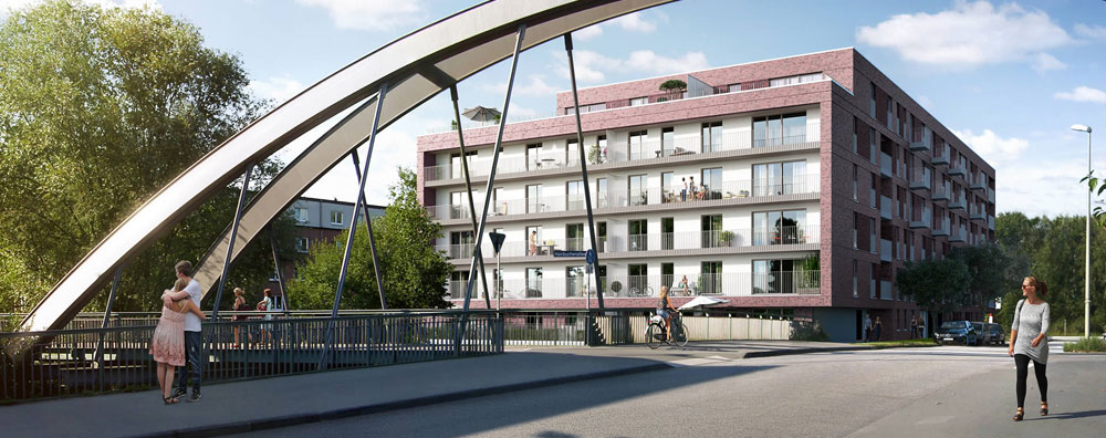 Neubauprojekt in Hamburg: Achter de Fleet. Bild: BONAVA Deutschland GmbH