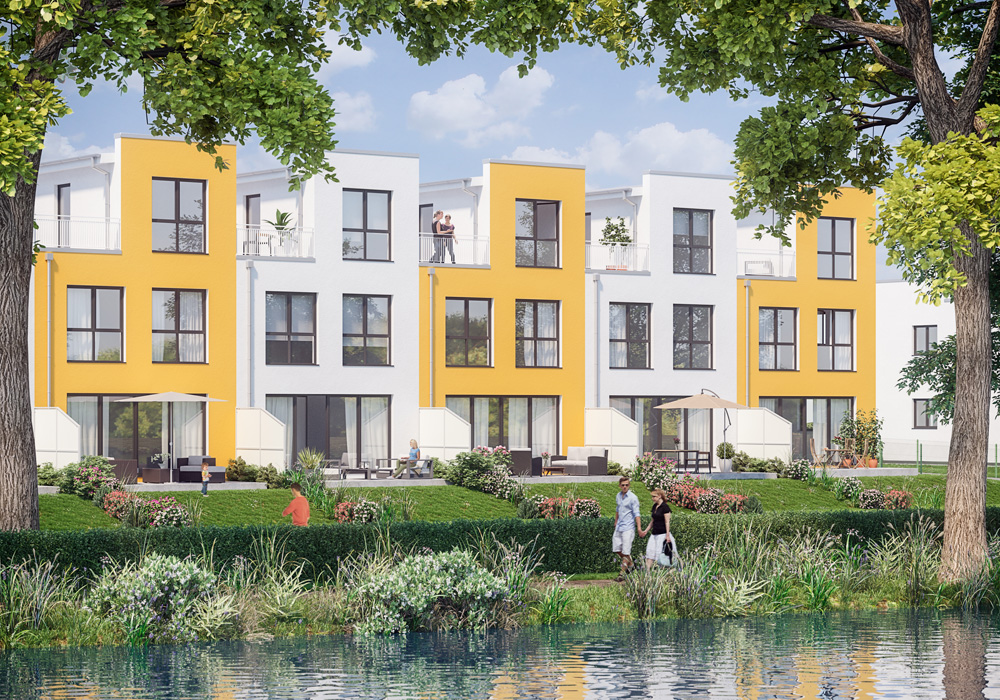 Begehrt: Townhouses am Ufer der Havel