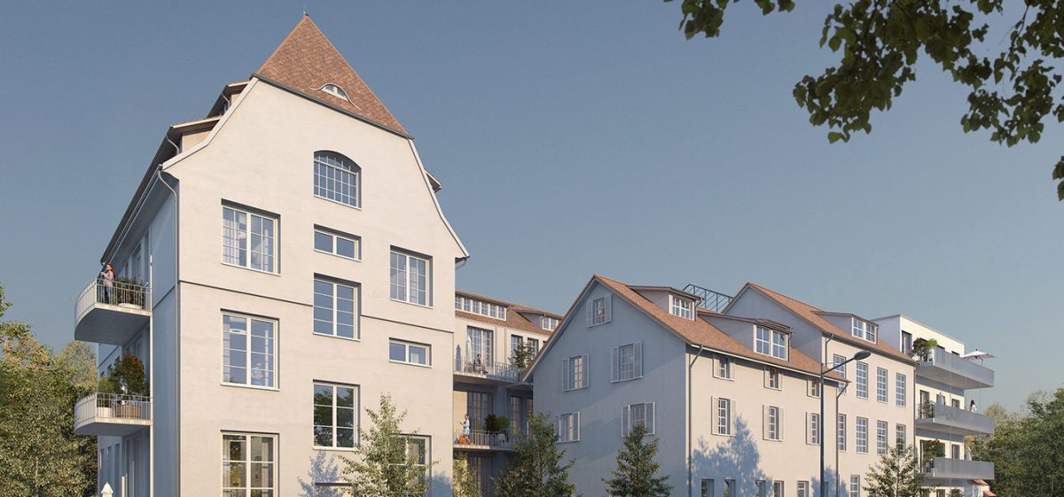 Außenansicht des Projekts „XFactorY“ in Esslingen am Neckar (Bild: pantera AG).