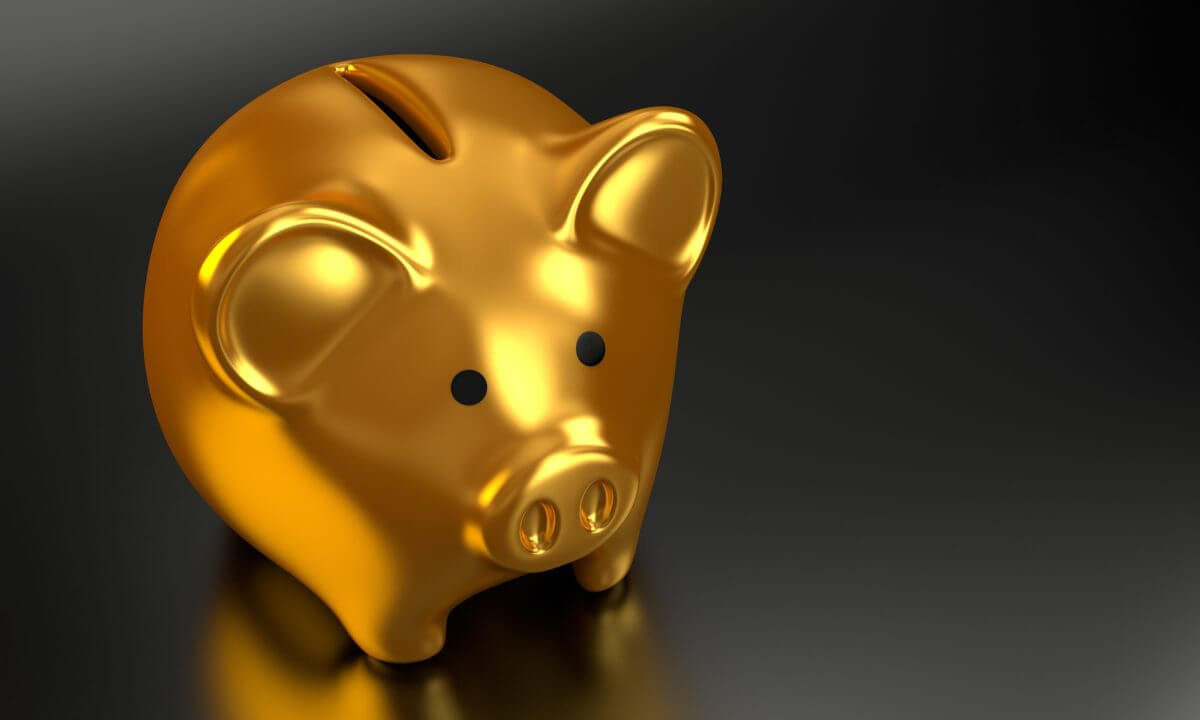 Goldenes Sparschwein