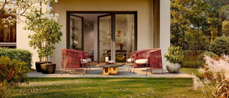 Privatterrasse mit Garten