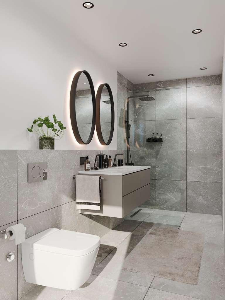 Blick ins Badezimmer - Unverbi