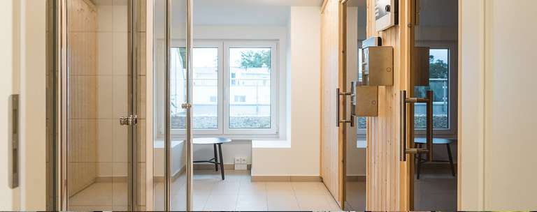 Ein echter Mehrwert ist der eigene Sauna-/Wellnessbereich in der Ferienanlage