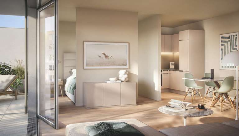 Wohn- und Essbereich 1-Zimmer
