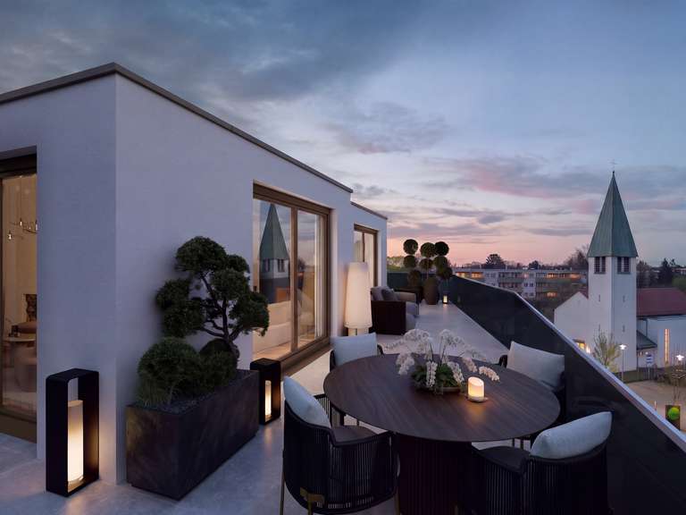 Penthouse Terrasse Abend