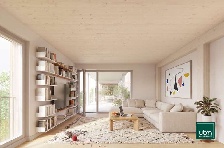 Wohnzimmer großer Balkon