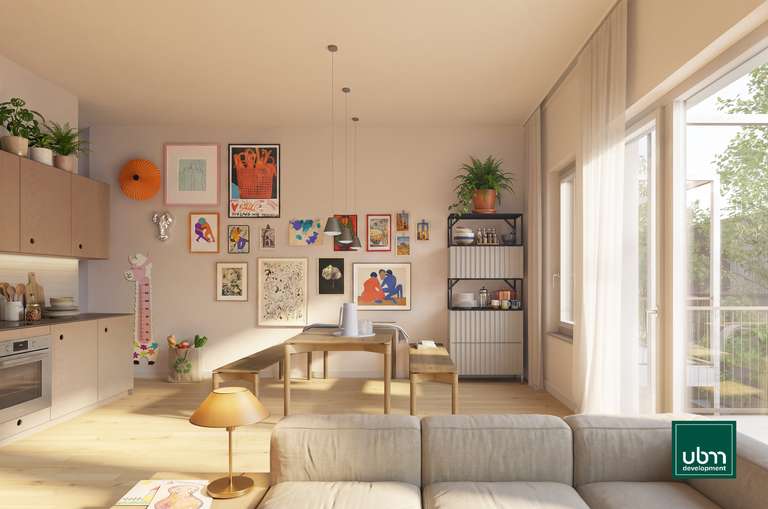 Wohnraum mit Balkon
