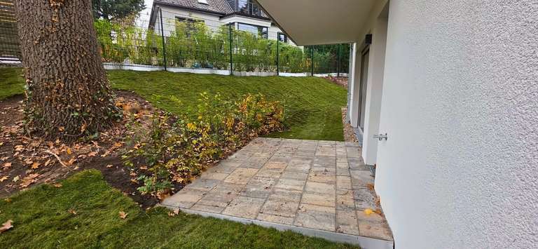 Terrasse Hecke