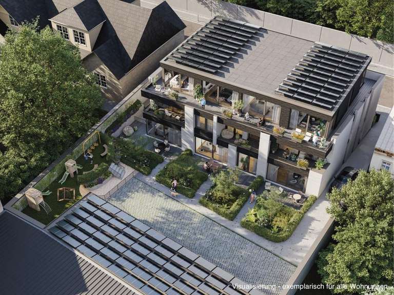 Haus und Carports mit PV